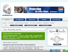 Tablet Screenshot of pretimmobilier.com